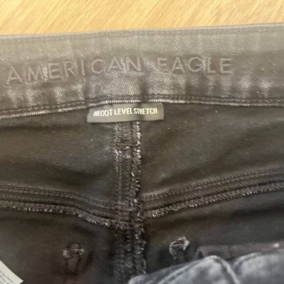 American Eagle Black Distressed High Rise Jegging Women's 0 Regular - Picture 7 of 10